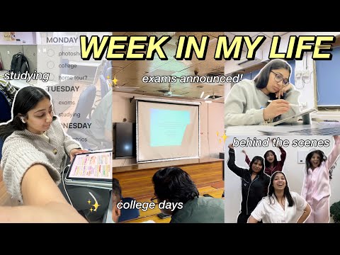 COLLEGE WEEK IN MY LIFE- exams announced, handling a business, studying, college days📚