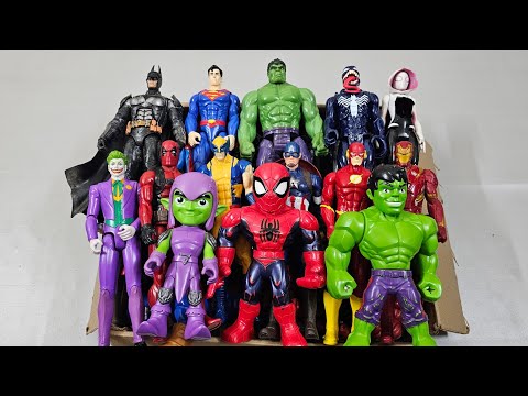 SPIDERMAN VS HULK VS CAPTAIN AMERICA VS IRONMAN VS SUPERMAN VS THANOS SUPERHERO AVENGERS UNBOXING