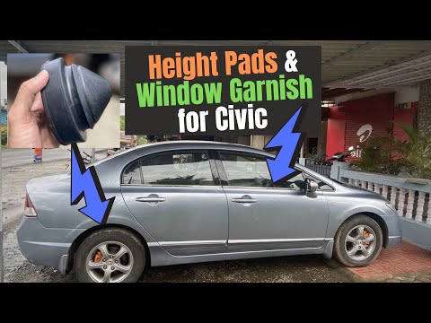 How to Increase CNG Car Height /How to install Height Pads for your Car / Window Garnish for Civic