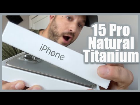 Unboxing iPhone 15 Pro Natural Titanium w/ Action Button Demo