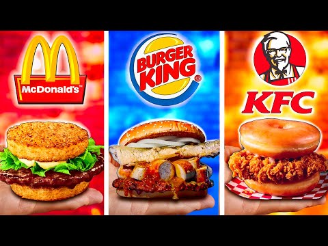 REPEATED THE WORLD'S REAL BURGERS FROM McDonald's / Burger King / KFC