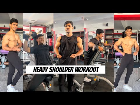 Heavy Shoulder workout 💯🙌🏻 #youtube #gym #motivation #shoulderworkout