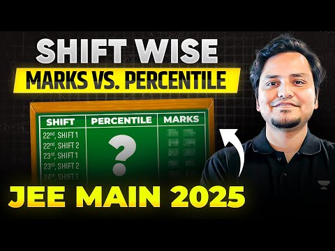 JEE Main 2025 : *SHIFT-WISE* Expected Marks Vs. Percentile 🔥