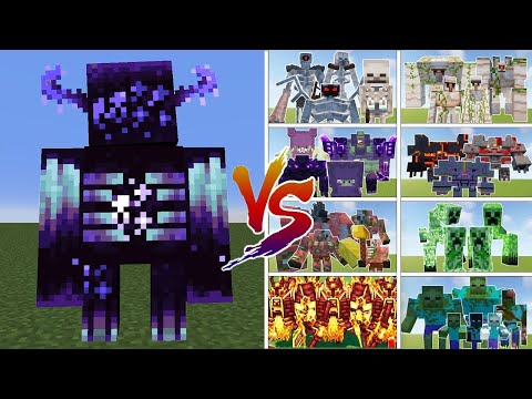 THE NIGHTMARE WARDEN Vs All Team Mob - Minecraft Mob Battle