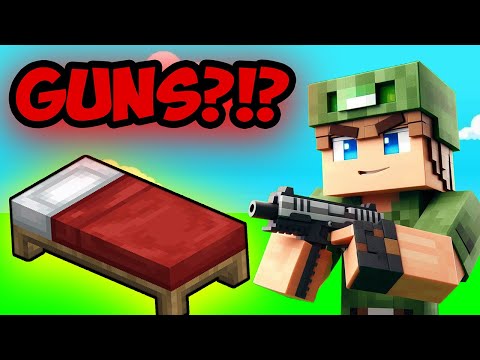 Minecraft Bedwars added GUNS?!? (Minecraft Hypixel)