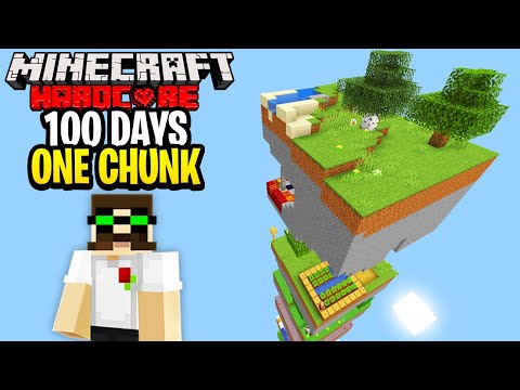 I Survived 100 Days in ONE CHUNK in Hardcore Minecraft.