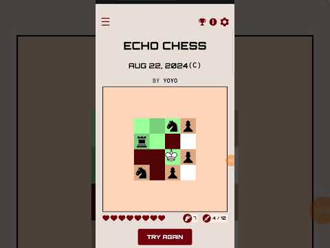 Echo Chess 8/22/24 classic solution. Puzzle by Yoyo