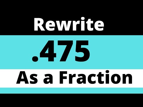 .475 as a Fraction