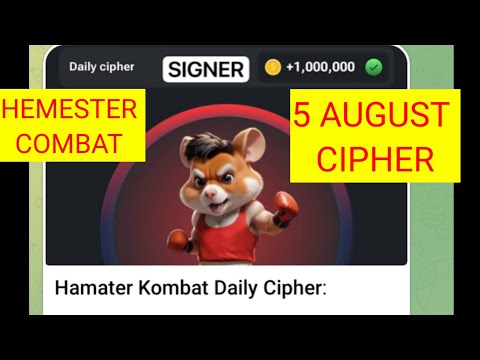 5 August hemester combat cipher code ll aaj ka hemester combat cipher code ll Hamster combat