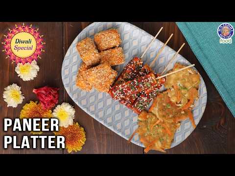 Protein Packed Paneer Platter Recipe in 3 Ways | Diwali Special | Quick Appetizer | Chef Varun