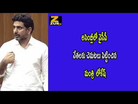 Minister Lokesh made YSRCP leaders sweat in the Assembly | Chandra Babu | Pawan Kalyan | Zup Tv