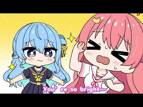 Suisei goes along with Miko’s elite error【Hololive AnimatedClip/Eng sub】【Houshou Marine】