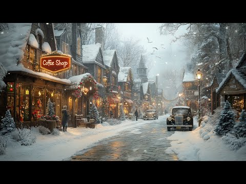 Cozy Jazz Winter Night ~ Relaxing Jazz Piano Music and Snow Ambience in Winter ~ Soft Jazz Music