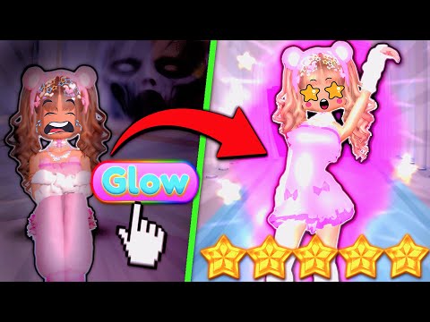 ONLY Wearing OUTFITS That Can GLOW For EVERY Round In DRESS TO IMPRESS! | ROBLOX Challenge