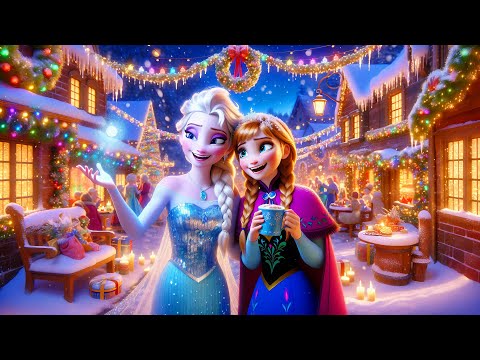 Christmas Piano Music & Relaxing Christmas Eve with Elsa & Anna🎄❄️Fall Asleep In Less Than 5 Minutes