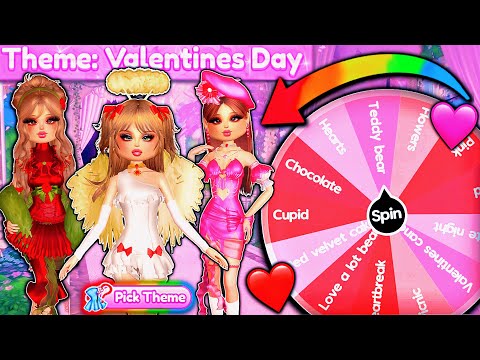 Letting A WHEEL Pick My VALENTINES DAY Custom THEMES In DRESS TO IMPRESS! | ROBLOX