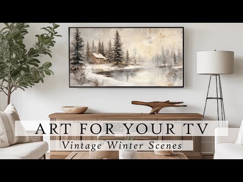 Vintage Winter Scenes Art For Your TV | Vintage Art Slideshow For Your TV | Winter TV Art | 4 Hours