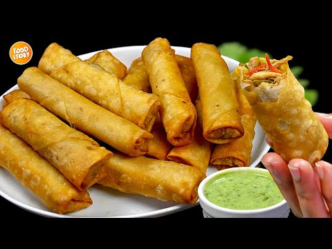 Ramadan Special Crispy Chicken Spring Roll Recipe,Iftar Special Recipe by Samina Food Story