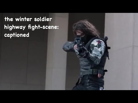 the winter soldier fight scene: captioned