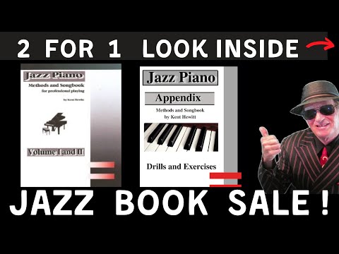 JAZZ BOOK SALE: 2 for 1: Buy Jazz Piano Book -get Appendix (140 pgs. exercises/drills) for free