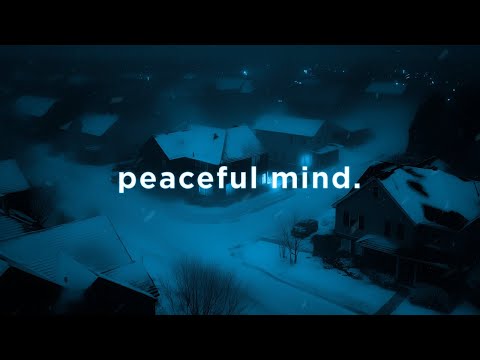 snowy night, peaceful mind.