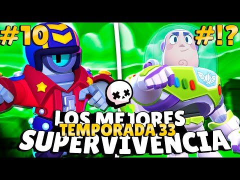 🧐 ¡APROVECHA!  *LOS 10 MEJORES BRAWLERS* DE SUPERVIVENCIA (TEMPORADA 33) EN BRAWL STARS