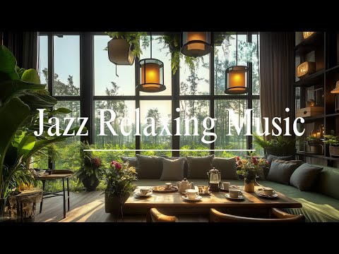 Jazz Music For Deep Relaxation | Calm Piano Music At A Luxurious Villa Surrounded By Forest