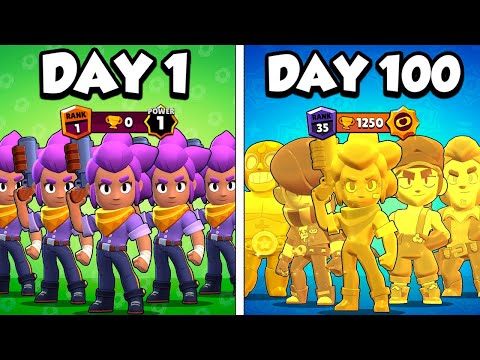 We Survived 100 Days In HARDCORE Brawl Stars.. (5v5)