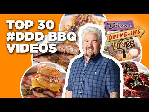 Top 30 #DDD BBQ Videos with Guy Fieri | Diners, Drive-Ins, and Dives | Food Network