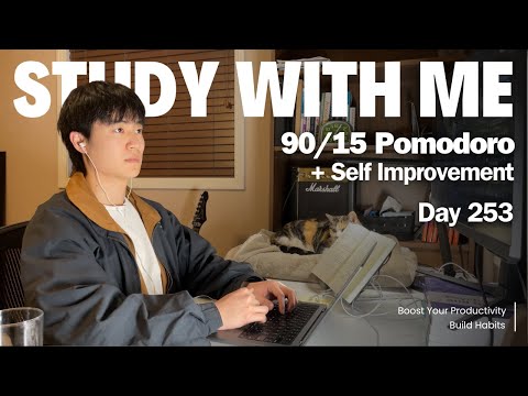 12h Study with Me 📚| Pomodoro 90/15 + Self Improvement Breaks