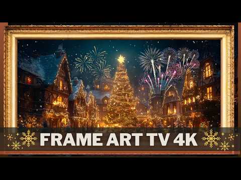 Winter Celebration of Light and Warmth | Art Frame Screensaver | Art for your TV | 2 Hrs | 4K 🎄🎆