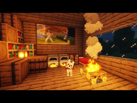 nostalgic minecraft music with cozy ambience...