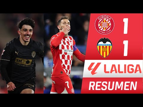 GIRONA SIGUE SIN GANAR. Cristhian Stuani RESCATÓ EMPATE vs Valencia. Carlos Corberán anotó | La Liga