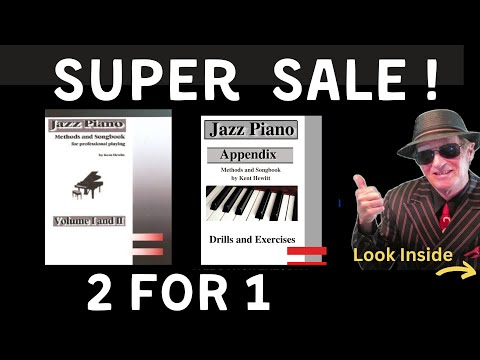 BUY JAZZ BOOK - GET FREE APPENDIX- (140 pages of exercises) New Years Sale extended --Watch Video.