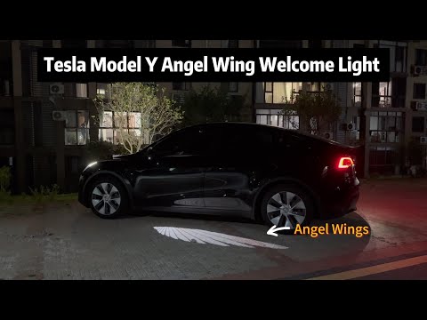 Tesla Model Y Angel Wing Welcome Light | EASY INSTALLATION #tesla #teslamodely