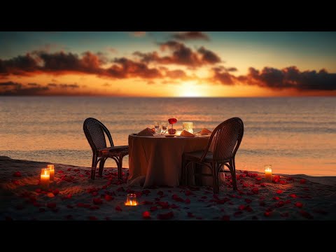 Romantic Valentine's Day Retreat at Sunset 💕 Smooth Jazz Music & Cozy Cafe Ambience for Love & Soul