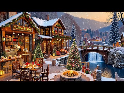 Peaceful Christmas Jazz Music - Warm Coffee Shop on Winter Morning for Work, Study