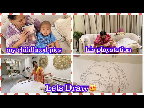 Making a cartoon car for Ruhaan’s corner| Found my childhood album| Missing Shoaib