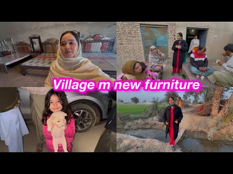 Village m new furniture | dog mil gya | Sitara yaseen vlog