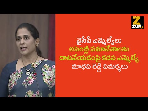 వైసీపీ ఎమ్మెల్యేలు అసెంబ్లీ సమావేశాలను దాటవేయడంపై కడప ఎమ్మెల్యే మాధవి రెడ్డి విమర్శలు | టీడీపీ