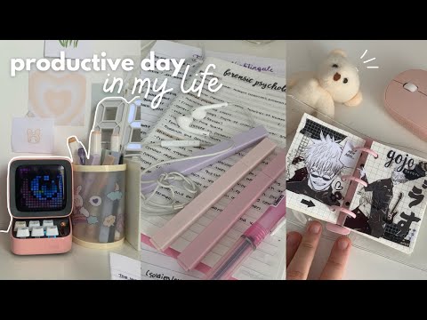 Study vlog 🎧 a productive day in my life, rainy days, going out, journaling, ft. Phomemo