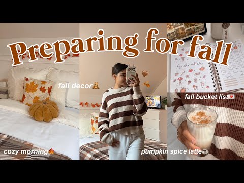 PREPARING FOR FALL / dekorowanie na jesień, pumpkin spice latte, jesienna bucket list, pieczenie🍂☕