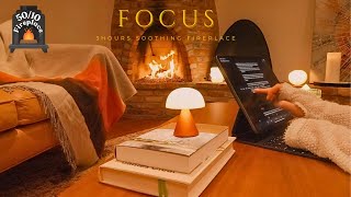 3-Hour Study With Me by the Fireplace 🔥| 50-10 Pomodoro Timer, Fireplace Ambience & Relaxing Breaks