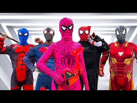 Hey, Become a SuperHero and Go Nerf Gun Training!! 6 Spider-Man 1 House