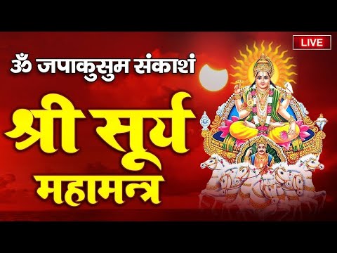 Live : श्री सूर्य देव मंत्र ~ सुख-समृद्धि-सफलता दायक मंत्र ~ जपा कुसुम संकाशं | Japa Kusum Sankasham