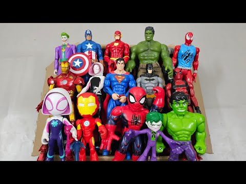 CAPTAIN AMERICA VS IRONMAN VS HULK VS SPIDERMAN VS SUPERMAN VS VENOM SUPERHERO AVENGERS UNBOXING