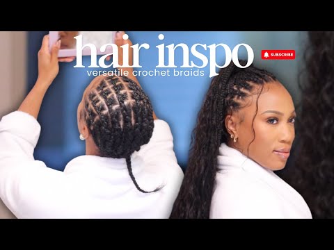 Versatile Crochet Ponytail | Boho Mermaid Braids✨ w/ Loose Wave Curly Hair Ft. Eayon Hair