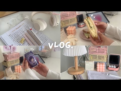 Daily vlog 🍞 life recently, what’s in my bag/pencil case, egg sando, studying, ft. Scrintal