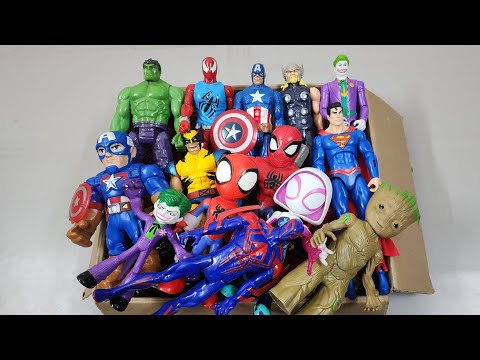 CAPTAIN AMERICA VS HULK VS IRONMAN VS SPIDERMAN VS VENOM VS BATMAN SUPERHERO AVENGERS UNBOXING