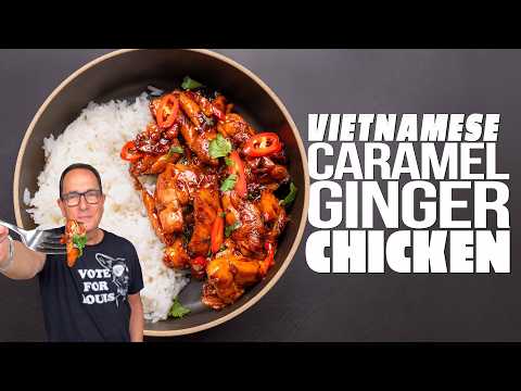 VIETNAMESE CARAMEL GINGER CHICKEN (AN EPIC ONE PAN DINNER!) | SAM THE COOKING GUY